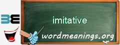 WordMeaning blackboard for imitative